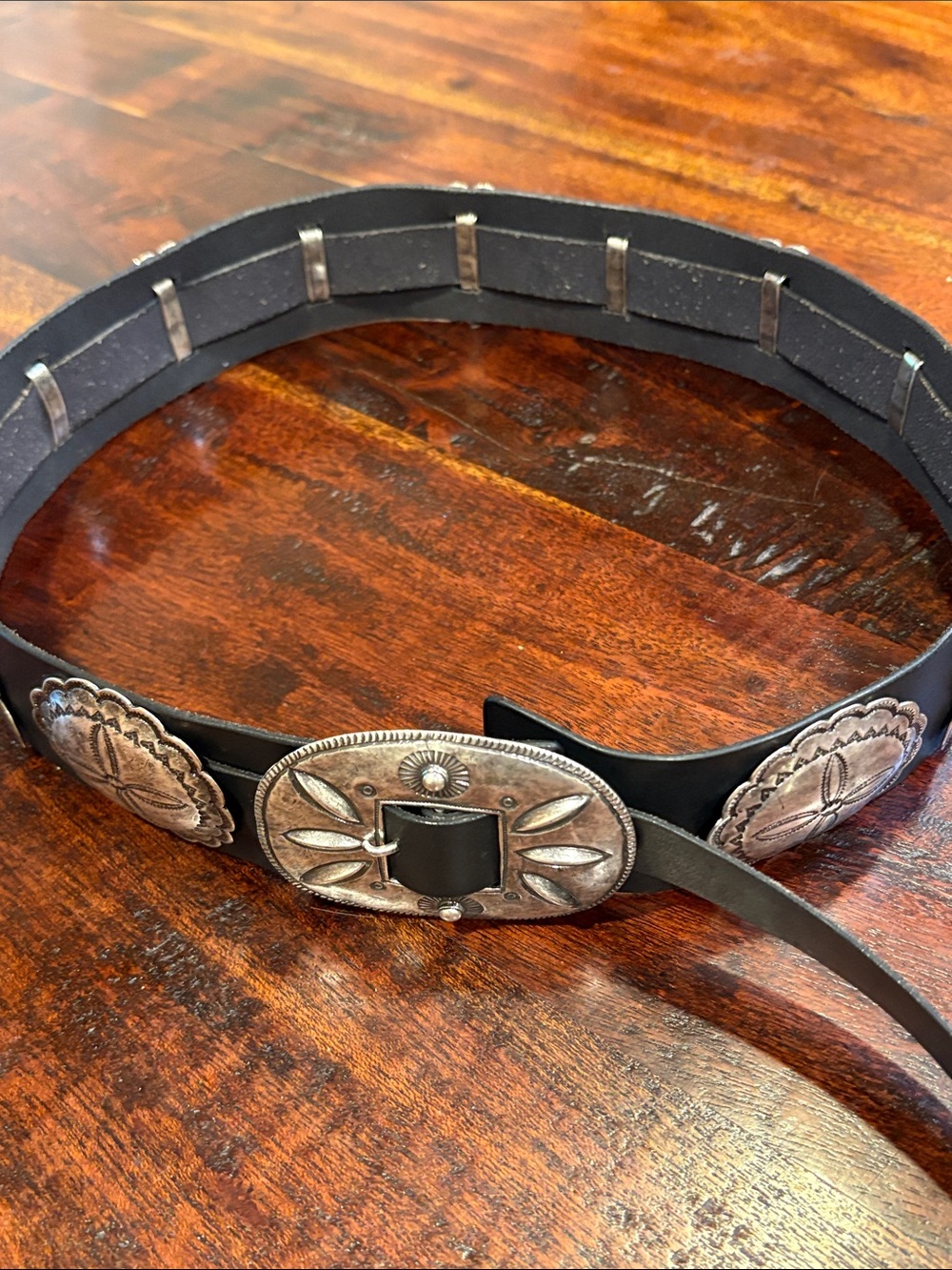 Ralph Lauren Collection Black Leather Western Concho Belt size Small - Picture 8 of 16